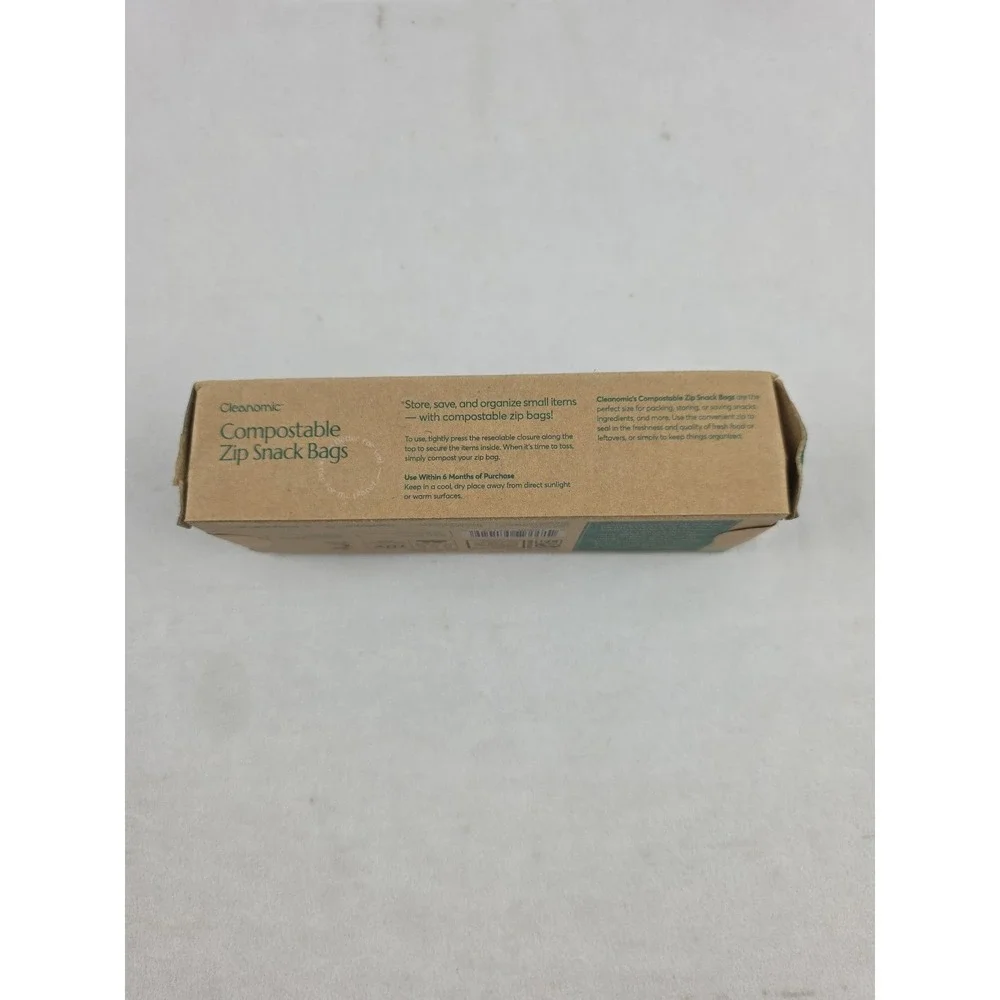 Compostable* Snack Size Food Storage Bags (50 Eco Zip) Freezer and Leak Proof...